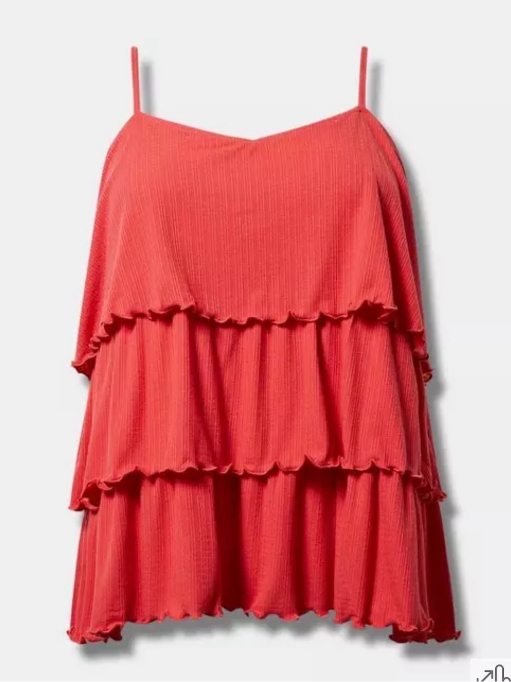 NWT Torrid Heritage Slub Square Neck Tiered Cami Size 4x (26) - Picture 3 of 5